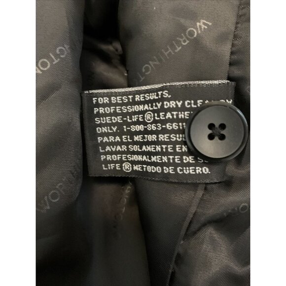 Worthington Women Size Medium Black Lambs Leather - Picture 7 of 9